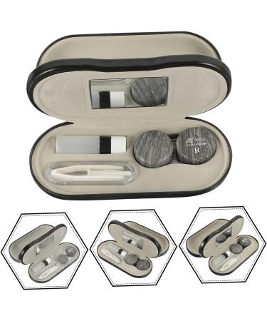 Lurrose Dual-Purpose Travel Glasses Case Set | Leather Contact Lens Etui | Trendy Sunglasses Holder | Compact 15.8x7.4cm for Home & Outdoor Use - Buy Online on GoSupps.com