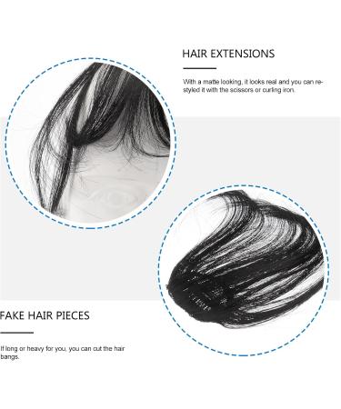 FOMIYES Piece Hair Brown Wig with Bangs Cosplay Brown Wigs for Women Side Bangs Black Ponytail Wig Extension Blow Dryers Black Bangs Black Curtains Faux Bangs No Trace Clip Miss - Buy Online on GoSupps.com