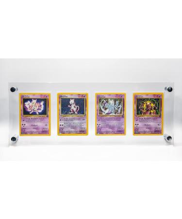Trading Card Display Stand - 4 Slot Clear Acrylic Holder with UV Protection - Buy Online on GoSupps.com
