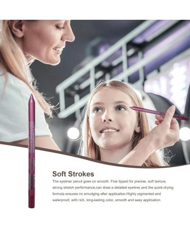 Smudge Proof Eyeliner Smudge Proof Quick Dry Waterproof Eyeliners | Easy to Apply Gentle Makeup for Holiday Women Girls Cosmetic for Travel Wedding Pochy Pink - Buy Online on GoSupps.com