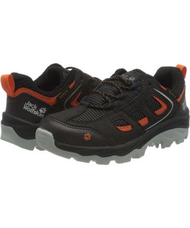 Jack Wolfskin Boy's High Rise Hiking Shoes - Size 3 Big Kid Phantom/Orange Coral | Ages 8-12 - Buy Online on GoSupps.com