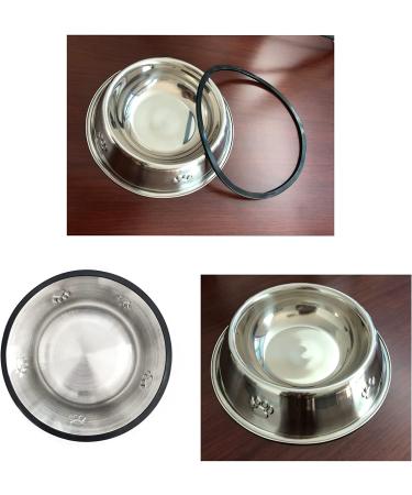 Stainless Steel Dog Bowls with Rubber Bases | Pet Feeder Bowls - Small, Medium, Large Sizes | 19.6oz Capacity - Buy Online on GoSupps.com