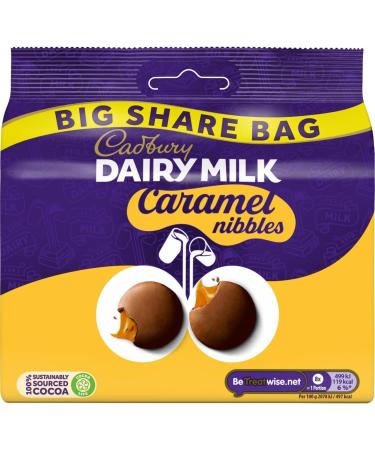 Cadbury Dairy Milk Caramel Nibbles Chocolate Bag 186 g (Bulk Box of 10) - Buy Online on GoSupps.com