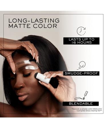 Madluvv 1-Step Brow Stamp Refill - Smudge-Proof Soft Brown Eyebrow Stamp for Filling and Shaping | Water Resistant Pomade Formula - Buy Online on GoSupps.com