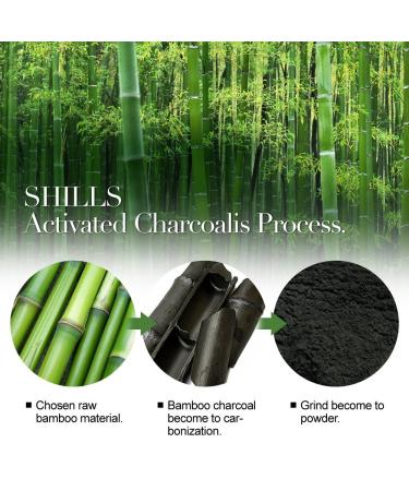 SHILLS Charcoal Face Mask for Men - Peel Off & Blackhead Removal Set with Brush | Purifying Skincare - Buy Online on GoSupps.com