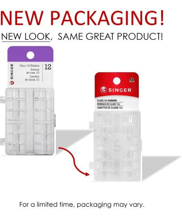 SINGER 06543 Class 15J Transparent Bobbins - 12 Count Pack - Buy Online on GoSupps.com