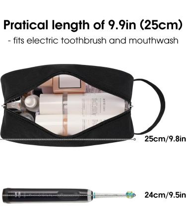 Narwey Clear Travel Toiletry Bag for Women - Black Makeup Organizer Dopp Kit for Toiletries & Cosmetics - Buy Online on GoSupps.com