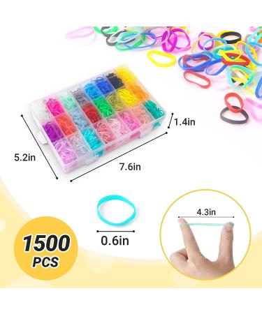 SHURIL 1500 Pcs Toddler Hair Rubber Bands with Organizer Box - Colorful Small Elastic Hair Ties for Girls and Babies - Suitable for Thin or Thick Hair - Buy Online on GoSupps.com