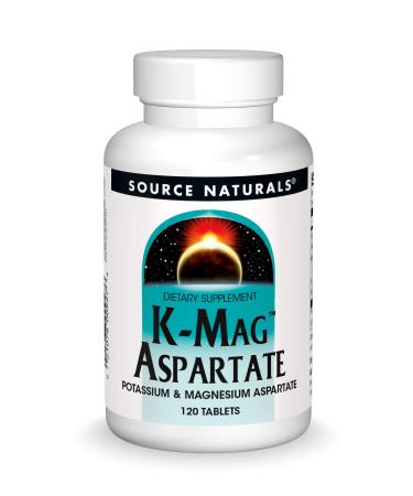 Source Naturals K-Mag Aspartate Potassium & Magnesium Aspartate 120 Tablets 1 120 Count (Pack of 1)