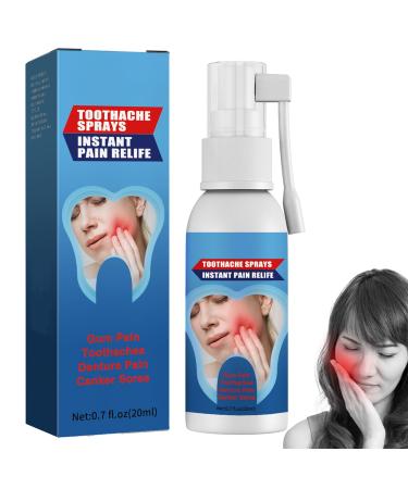 Toothache Relieving Spray Toothache Pain Relief for Adult Oral Care Spray Pain Relief for Toothache Toothache Gum Pain Spray for Teeth Health Portable Toothache Care Spray - 20ML