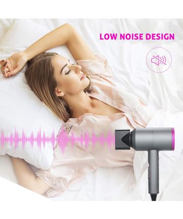 1800W lonic Hair Dryer Fast Hairdryer Blow Dryer Professional Salon Ionic Blow Dryer with 3 Nozzles & 1 Diffuser & 3 Heating & 2 Speed & Cold Settings Fast Drying for Salon Home Travel - Buy Online on GoSupps.com