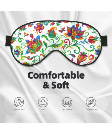 Adjustable Double-Sided Paisley Sleep Mask | Soft Eye Covers for Sleep | Perfect Shading & Eye Edema Relief - International Shipping Available - Buy Online on GoSupps.com