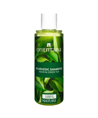 Orientana - hair shampoo |NEEM & GREEN TEE |Natural vegan shampoo without silicone sulfate and parabens |Hair care |Against hair loss scalp itching & scales |Natural cosmetics - 210ml hair shampoo neem and green tea - Buy Online on GoSupps.com