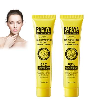 Crsetmyth Papaya Whitening Cream for Frozen Cracked and Moisturizing Skin Care for AntiDrying 2 Pack