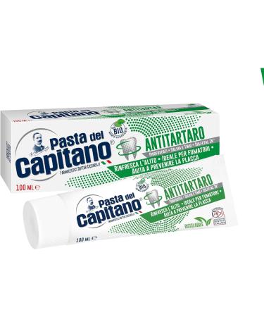 12x Pasta del Capitano Antitartar Toothpaste 100ml - Get a Free Beni Culinari Keychain! - Buy Online on GoSupps.com