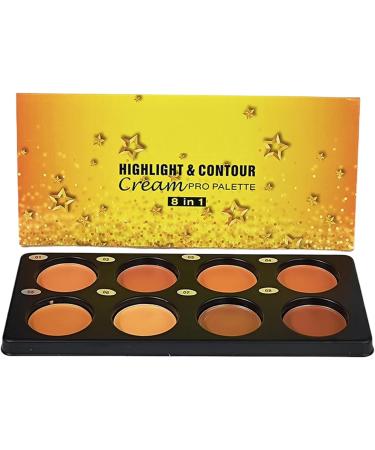 Cream Contour Palette - 8 Shades Anti-Streak Waterproof Face Makeup Contouring Palette - For Women and - Buy Online on GoSupps.com