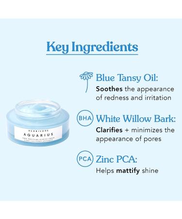 HERBIVORE Botanicals Aquarius Pore Purifying Clarity Cream - Daily Moisturizer with BHA (1.7 oz) - Buy Online on GoSupps.com