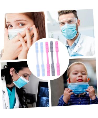 Wofashpuret 5-Set Silicone Mask Extensions - Reusable Ear Hooks & Buckles for Comfortable Face Covers | Anti-Strangulation Accessories - Buy Online on GoSupps.com