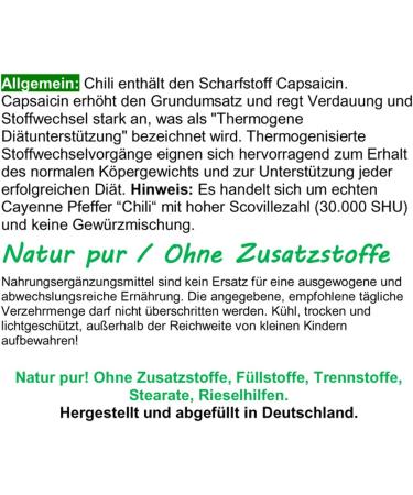 Chili POWER CAPSICUM PRO F-BURNER 120 Cayenne Capsules - Natural Diet Support & Fat Metabolism - 26595-1 (52.8g) - Buy Online on GoSupps.com