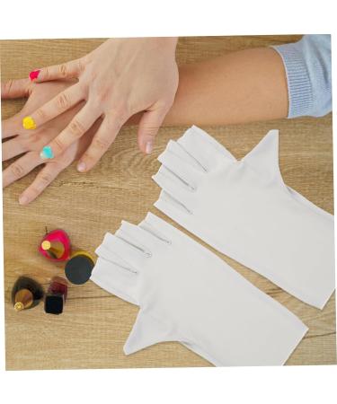 FOMIYES 2 Pairs Pink Gloves Anti Uv Gloves for Gel Nail Lamp Uv Protection Gloves for Manicure Uv Gloves for Manicure Uv Gloves for Nail Fingerless Gloves Thin Section Nail Supplies Nylon - Buy Online on GoSupps.com