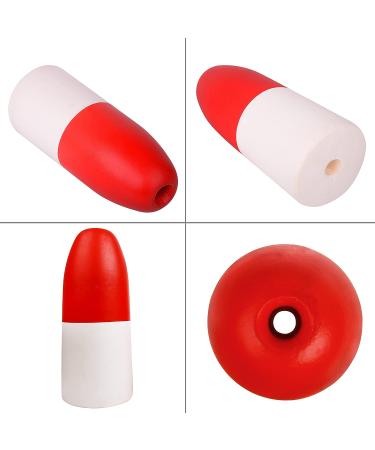 SILANON Crab Trap Floats Buoy 6x14 Inch Red/White - Pack of 2 | Fishing Marker Buoys for Crab Pot, Shrimp Trap, Kayak Stabilizer - Buy Online on GoSupps.com