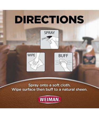 Weiman Leather Cleaner Polish & Conditioner 22oz - For Furniture, Car, Shoes, Boots, Couches - Includes Microfiber Towel - Buy Online on GoSupps.com