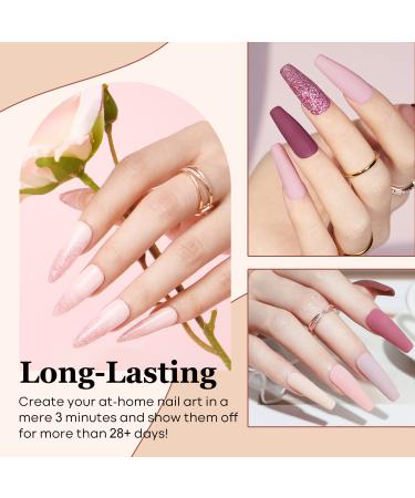 Modelones 20 Pcs Dip Powder Nail Kit Starter Set - 8 Colors Glitter Dipping Powder System with Dip Liquids and Cuticle Oil for French Nail Manicure - Buy Online on GoSupps.com