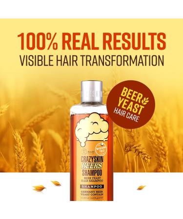 Crazy Skin Beer Yeast Hair Shampoo 300g - Nourishing Formula for Strong, Healthy Hair - Buy Online on GoSupps.com