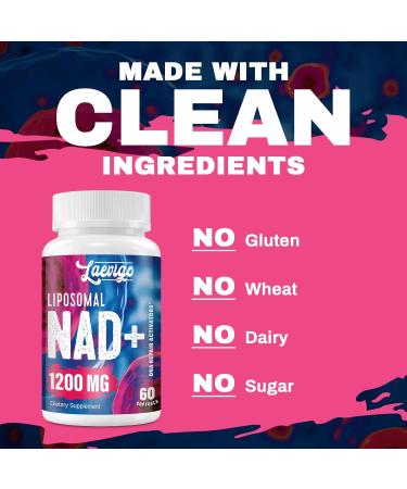 Liposomal NAD+ Supplement 1200mg High Absorption Cellular Energy & Mitochondrial Support NAD Plus for Longevity & Vitality Anti-Aging Formula 60 Softgels 60 Count (Pack of 1) - Buy Online on GoSupps.com