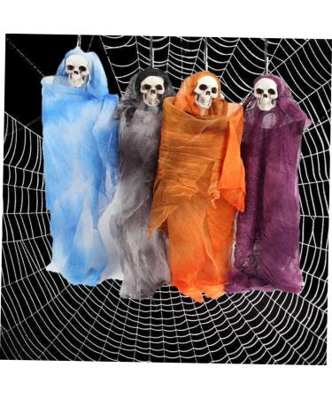 Spooky Skull Doll Halloween Decoration | Scary Hanging Ornaments & Skeleton Decor - Perfect for Outdoor & Indoor Halloween Fun - Buy Online on GoSupps.com