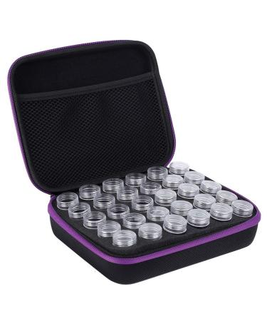 Aqur2020 Diamond Embroidery Box  30 Slots Diamond Embroidery Box Diamond Painting Accessories Tool Storage Box with 30 Compartments(Purple)