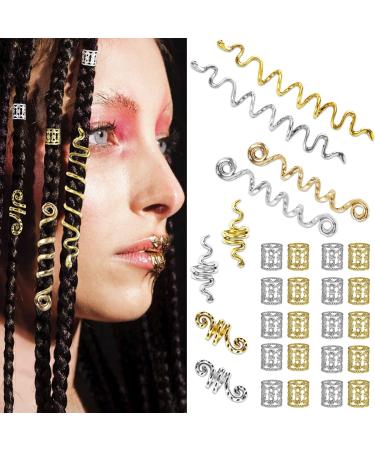 28 Pieces Dreadlock Hair Accessories Celtic Loc Jewelry Hair Cuffs for Braids  8 Alloy Spiral Coil Hair Clips 20 Rings Cuffs Jewel Decorations - Buy Online on GoSupps.com