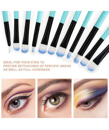 32pcs Makeup Brush Set - Professional Cosmetic Brushes for Foundation Eyeshadow & Lips with Stylish Blue Nylon Case - Buy Online on GoSupps.com