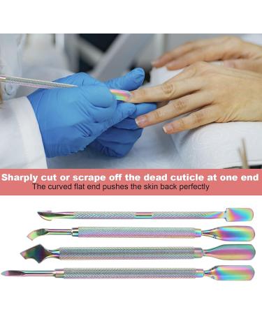 Cuticle Pusher Eco Friendly Nail Cuticle Pusher Rust-Proof Stainless Steel with Storage Box for Manicurist for Nail Salon - Buy Online on GoSupps.com