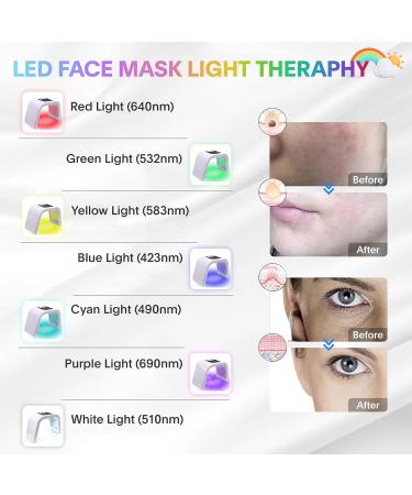 Fxtiaa LED Face Light Therapy Mask - 7 in 1 Color LED Facial & Body Beauty Device | International Shipping Available - Buy Online on GoSupps.com
