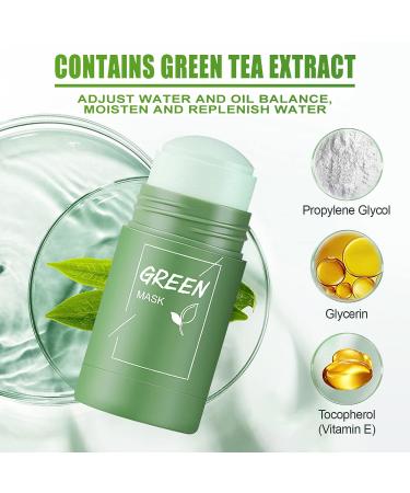 Anguishil Green Tea Mask Stick for Face - Deep Cleanse & Blackhead Remover Mask Stick - Oil Control & Skin Improvement for Women & Men (1 PCS) - Buy Online on GoSupps.com