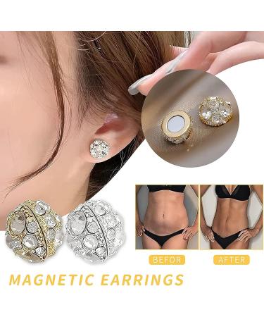 Dorina EarAcupressure Magnetherapy Detox Earrings - Gold & Silver (2 Pairs) - Buy Online on GoSupps.com