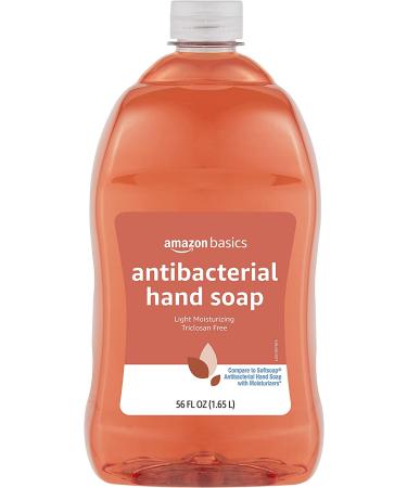 Amazon Basics Antibacterial Liquid Hand Soap Refill 56oz 2-Pack - Triclosan-Free, Light Moisturizing (Formerly Solimo) - Buy Online on GoSupps.com