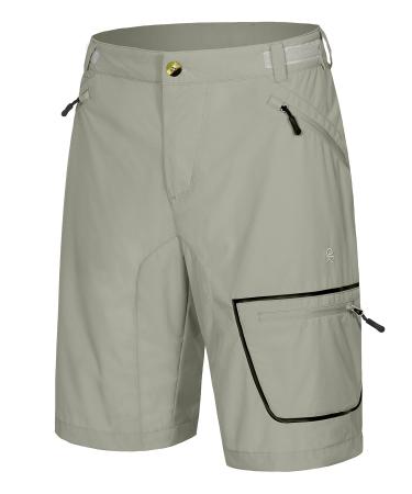 Little Donkey Andy Men's Lightweight Quick Dry Hiking Shorts Breathable Outdoor Cargo Shorts for Fishing Travel Casual 04. Light Khaki Large