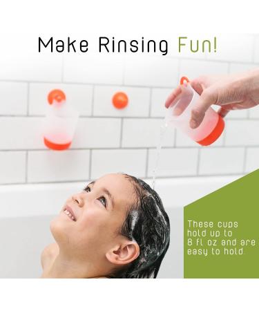 Puj Phillip Cups - Hangable Rinse-and-Play Reusable Plastic Fun Cups for Kids | Set of 4 with Grippy Hooks | Frustration Free Packaging | Multicolor 4 Count (Pack of 1) - Buy Online on GoSupps.com