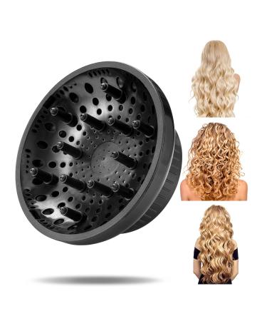 Hair Diffuser, Hair Diffuser For Curly Hair, Diffuser Hair Dryer, Universal Diffuser Attachment for Hair Dryer 1.4-2.4'' Diameter Nozzle, Valentine Gifts for Her Anniversary Birthday Gifts for Women Classic Black