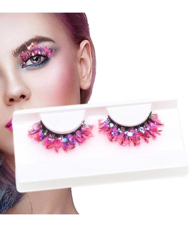 False Eyelashes 3D Glitter Eyelashes Shiny Dramatic Fake Eyelashes Long Dense Color Eyelashes with Sequins Fluorescent Eyelashes Suitable for Prom Stage Holiday Eye Makeup Cosplay Props Q-03 - Buy Online on GoSupps.com