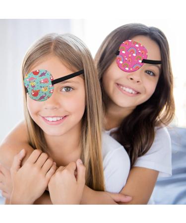 12 Pcs Adjustable Kids Eye Patches - Reusable Soft Eye Patches for Boys & Girls - Cute Patterns with Elastic Strap for Left/Right Eye - Buy Online on GoSupps.com