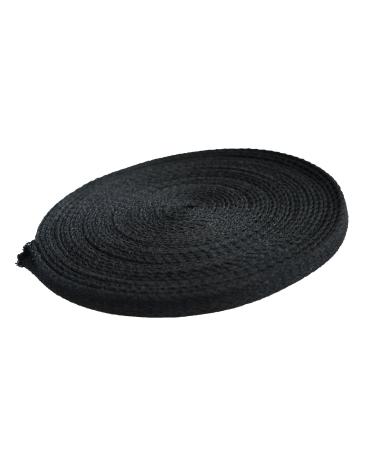 Anrox Supply Co 1/2" Cotton Flat Cord Drawstring Drawcord Handles Lace Trim Heavy Duty (5 Yards, Black) 5 YARDS Black