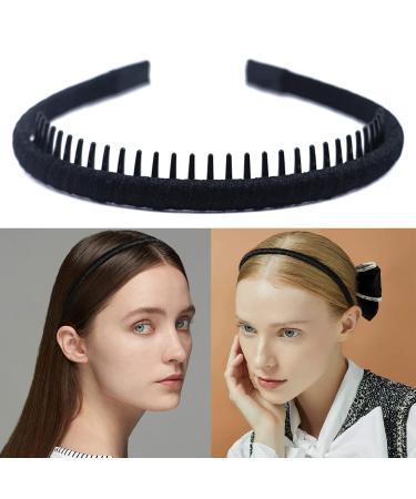 Lapohi 3PCS Women's Fashion Headbands - Non-Slip Hair Band with Teeth for Curly Hair - Comfortable Hair Hoop in Black, Silver, and Brown - Buy Online on GoSupps.com