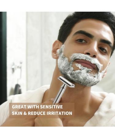 BAILI Stainless Steel Safety Razor - Double Edge Wet Shaving for Men & Women | Includes 5 Swedish Platinum Blades - Buy Online on GoSupps.com
