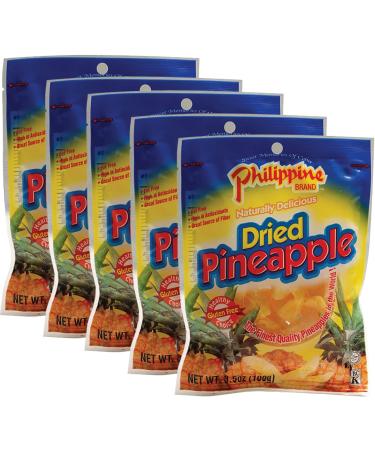 Philippine Dried Pineapple, 3.5 Oz (Pack Of 5)