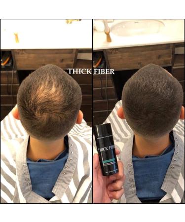 THICK FIBER Hair Fibres (Pack of 1 DARK BROWN) | Hair Powder for Thinning Hair 25g Bottle | Makes Thin Hair Look Thicker in Seconds | Hair Loss Concealer For Women & Men 25 g (Pack of 1) Dark Brown - Buy Online on GoSupps.com