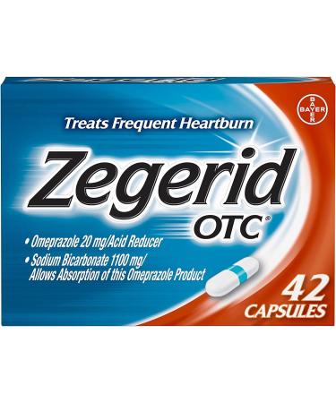 Zegerid OTC Heartburn Relief - 24 Hour Acid Reducer with Omeprazole & Sodium Bicarbonate Capsules 42 Count - Fast Shipping Internationally - Buy Online on GoSupps.com