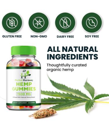 Herbal Harmony Gummies for Men and Women - Herbal Harmony Gummy Herbal Harmony Infused with Hemp Extract Herbal Harmony Natural Hemp Supplement Reviews (3 Pack - 180 Gummies) - Buy Online on GoSupps.com